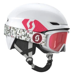 SCOTT CASQUE DE SKI KEEPER 2 - COMBO WHITE/RUBY RED + GOGGLE JR WITT