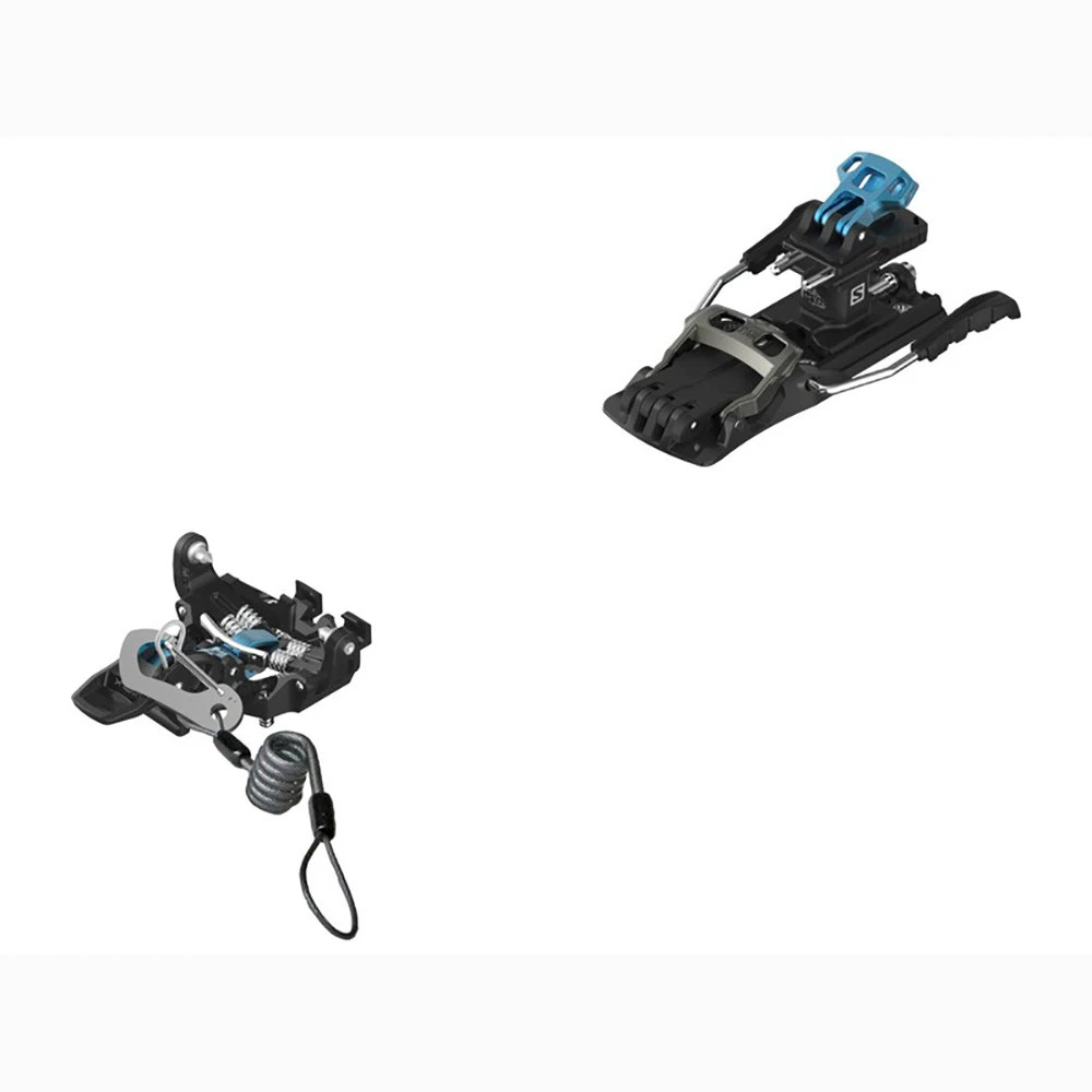 SALOMON FIXATIONS DE SKI DE RANDO MTN PURE BLACK/BLUE + BRAKE G90 + LEASH 3 SALOMON FIXATIONS DE SKI DE RANDO MTN PURE BLACK/BLUE + BRAKE G90 + LEASH