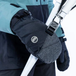 RACER MOUFLES NITA5 BLACK/GREY -Ross Ski Negozio moufles nita5 black grey 2