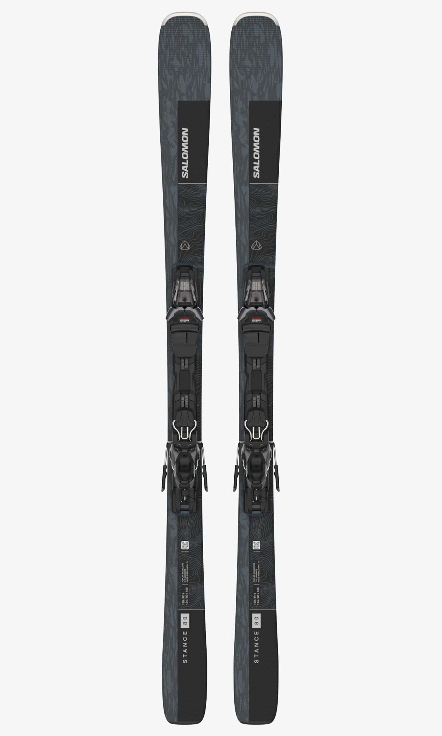 SALOMON SKI STANCE 80 + FIXATIONS M10 GW L80 3 SALOMON SKI STANCE 80 + FIXATIONS M10 GW L80